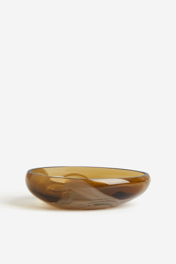 H&M HOME Glass Soap Dish Dark Brown