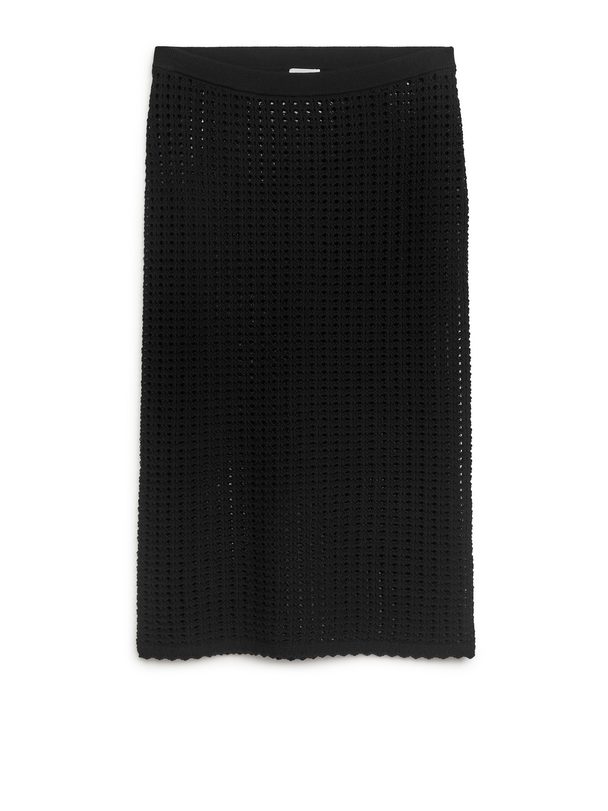 ARKET Crochet Skirt Black