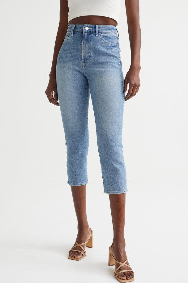 H&M Skinny High Cropped Jeans Denim Blue