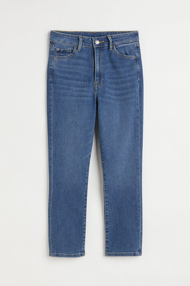 H&M Skinny High Cropped Jeans Blau