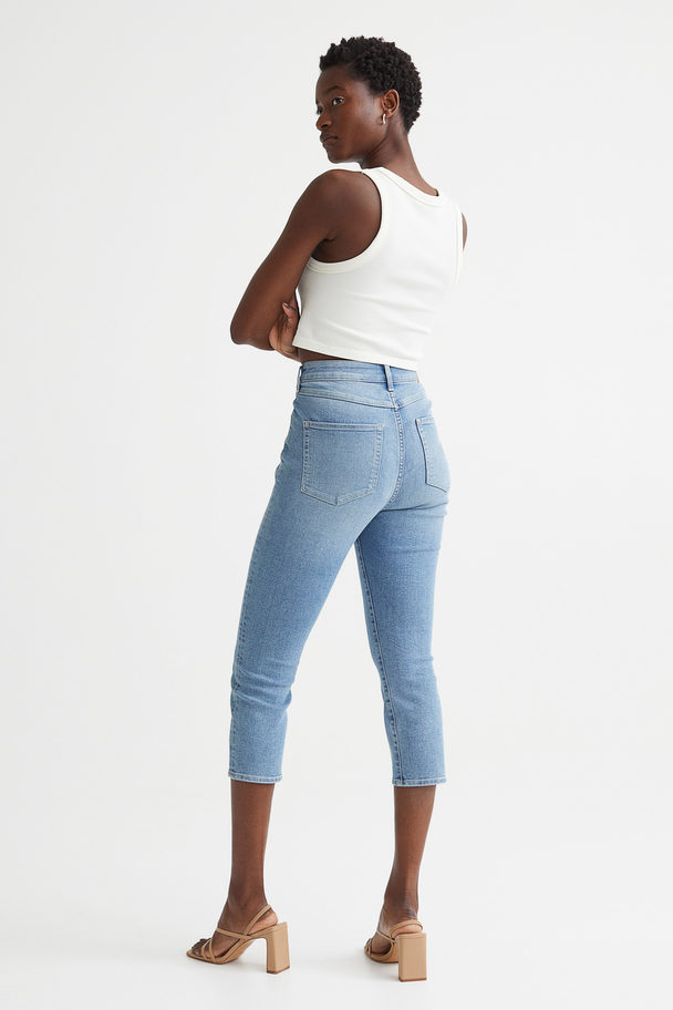 H&M Skinny High Cropped Jeans Denim Blue