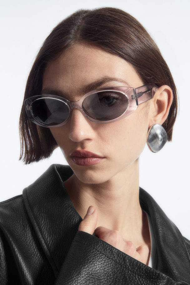 COS Oval-frame Sunglasses Clear