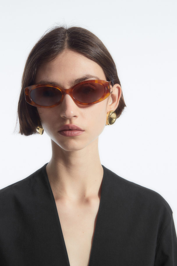 COS Oval-frame Sunglasses Tortoiseshell