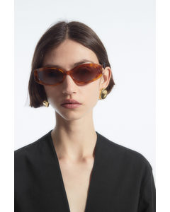 Oval-frame Sunglasses Tortoiseshell