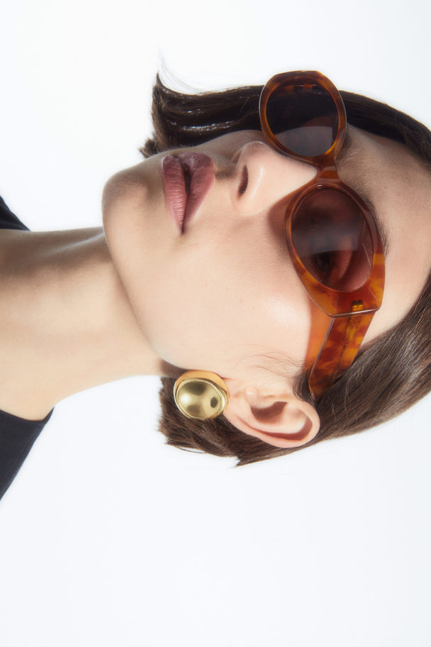 COS Oval-frame Sunglasses Tortoiseshell