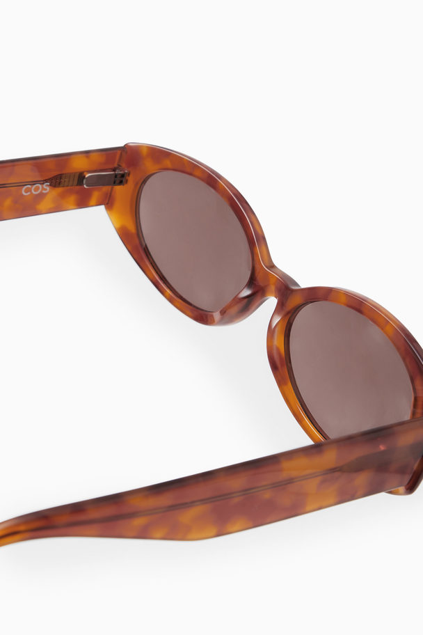 COS Oval-frame Sunglasses Tortoiseshell