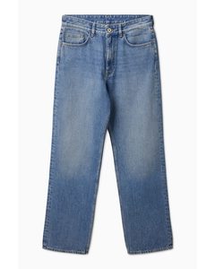 Straight-leg Low-rise Jeans Washed Blue