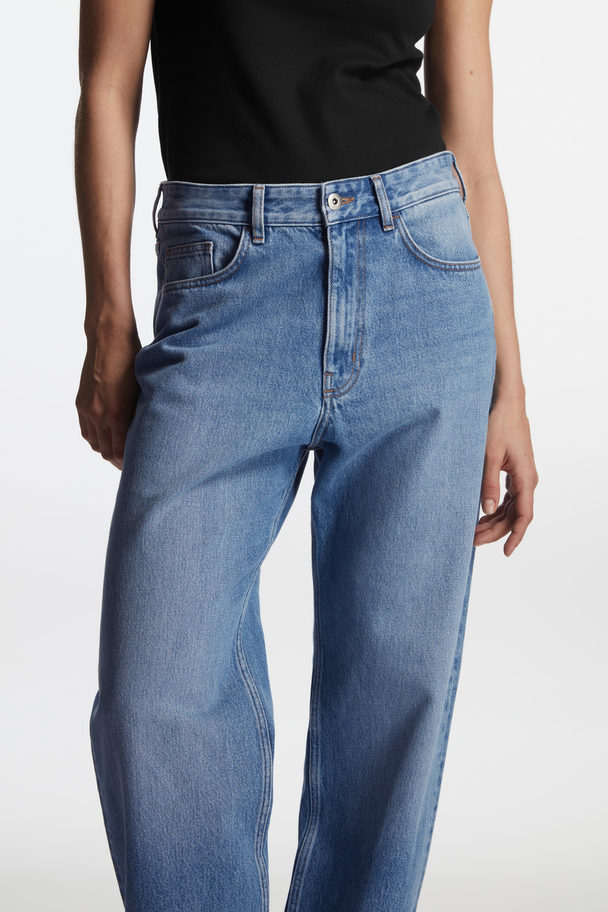 COS Straight-leg Low-rise Jeans Washed Blue