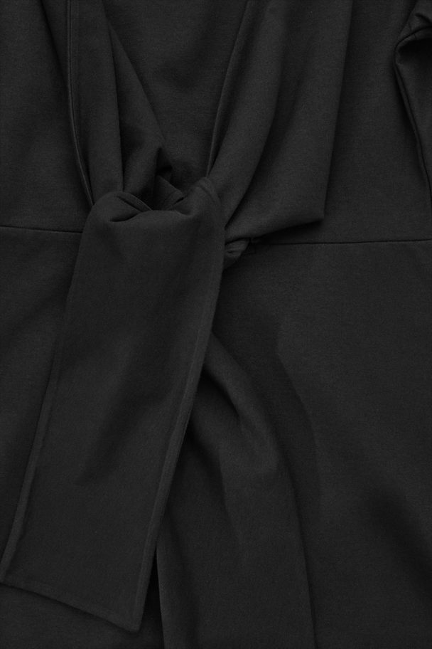 COS Tie-back Midi Dress Black