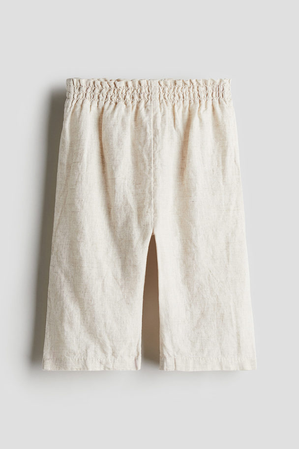 H&M Linen Trousers Light Beige