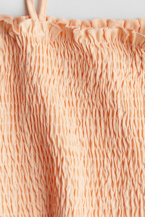 H&M Smocked Strappy Top Peach