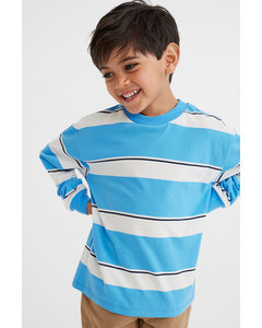 Cotton Jersey Top Blue/striped