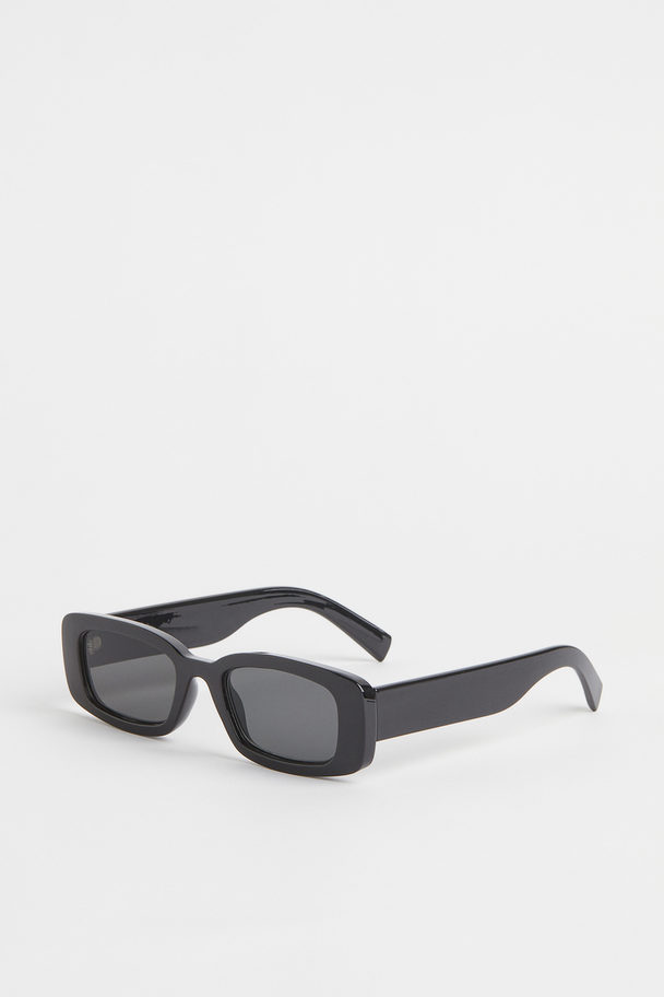 H&M Eckige Sonnenbrille Schwarz