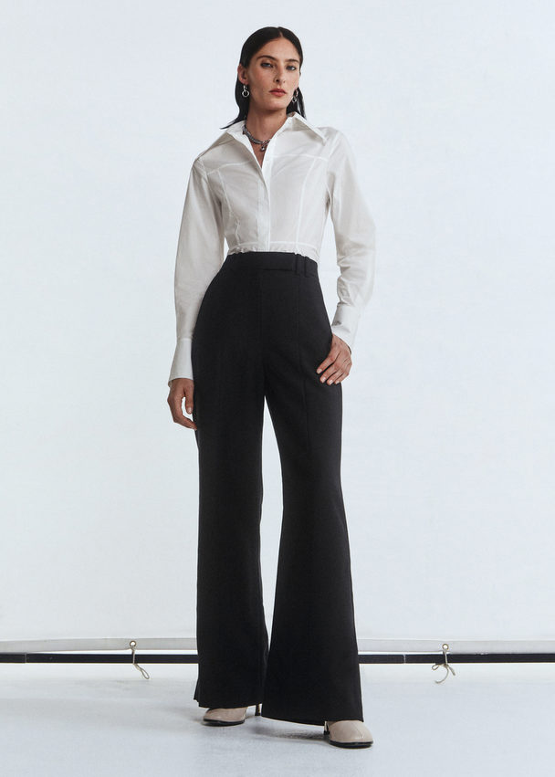 & Other Stories Straight Trousers Black