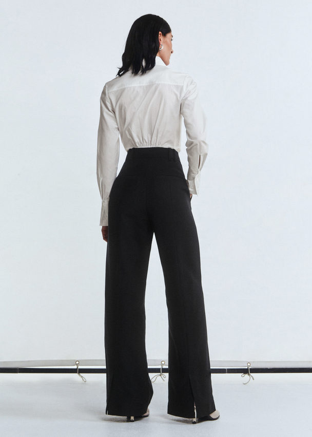 & Other Stories Straight Trousers Black