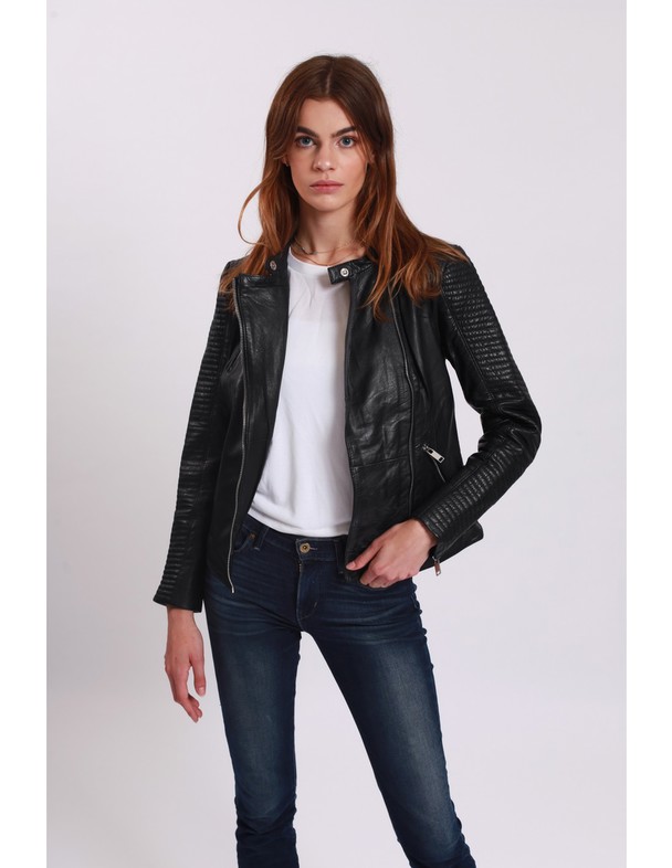 Le Temps des Cerises Leather Jacket Lambertine