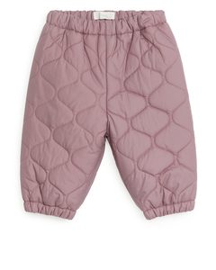 Quilted Outdoor Trousers Dusty Pink