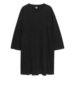 Pima Cotton Jersey Dress Black
