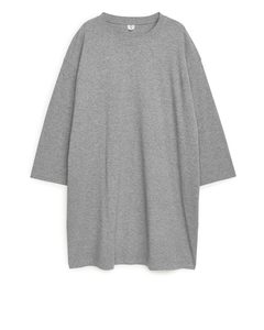 Jerseykleid aus Pima-Baumwolle Graumeliert