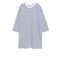 Jerseykleid aus Pima-Baumwolle Weiß/Blau