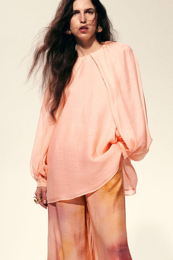 H&M Voluminous Blouse Peach Pink