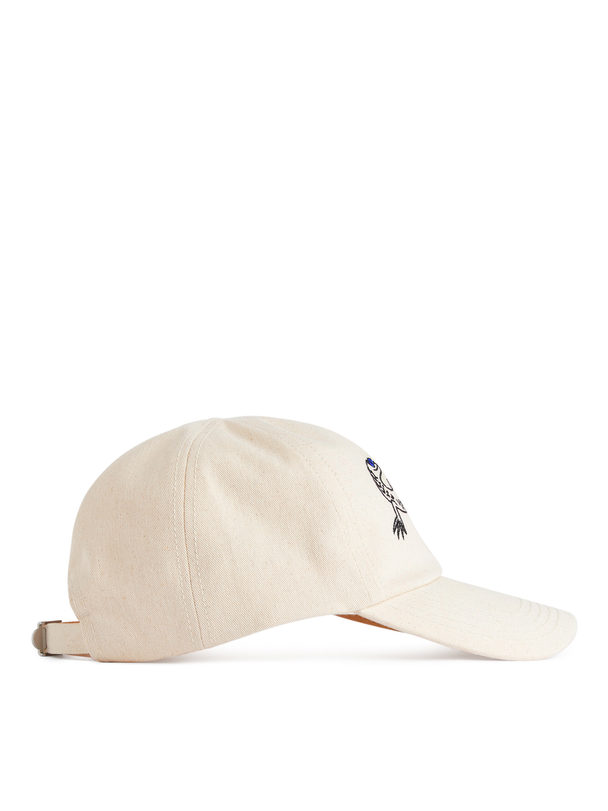 ARKET Embroidered Cap Off White