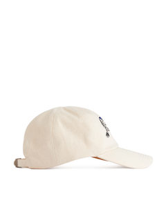 Embroidered Cap Off White