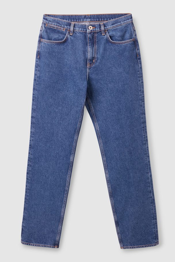 COS Straight-leg Mid-rise Jeans Mid-blue