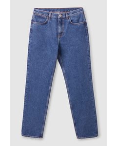 Straight-leg Mid-rise Jeans Mid-blue