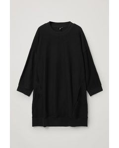 Oversized Sweatshirt Dress Black