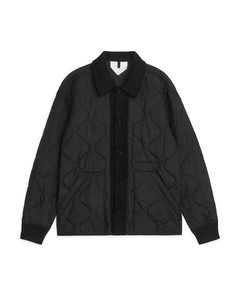 Large fit Quilted Overshirt Black