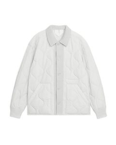 Large fit Quilted Overshirt Light Grey