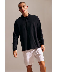 Drymove™ Long-sleeved Polo Shirt Black