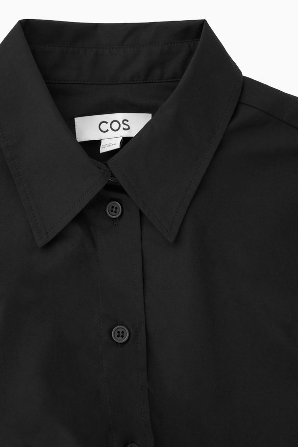 COS Sleeveless Midi Shirt Dress Black