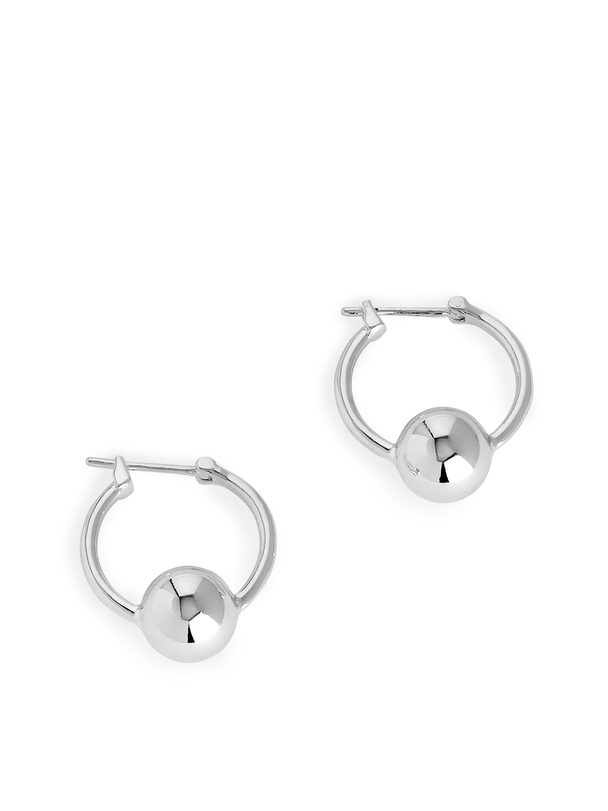 ARKET Sphere Hoop Earrings Silver