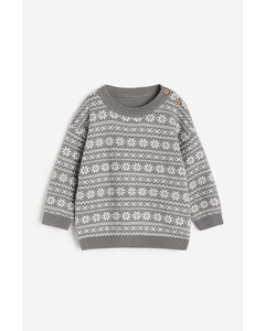 Jacquard-knit Jumper Grey/patterned