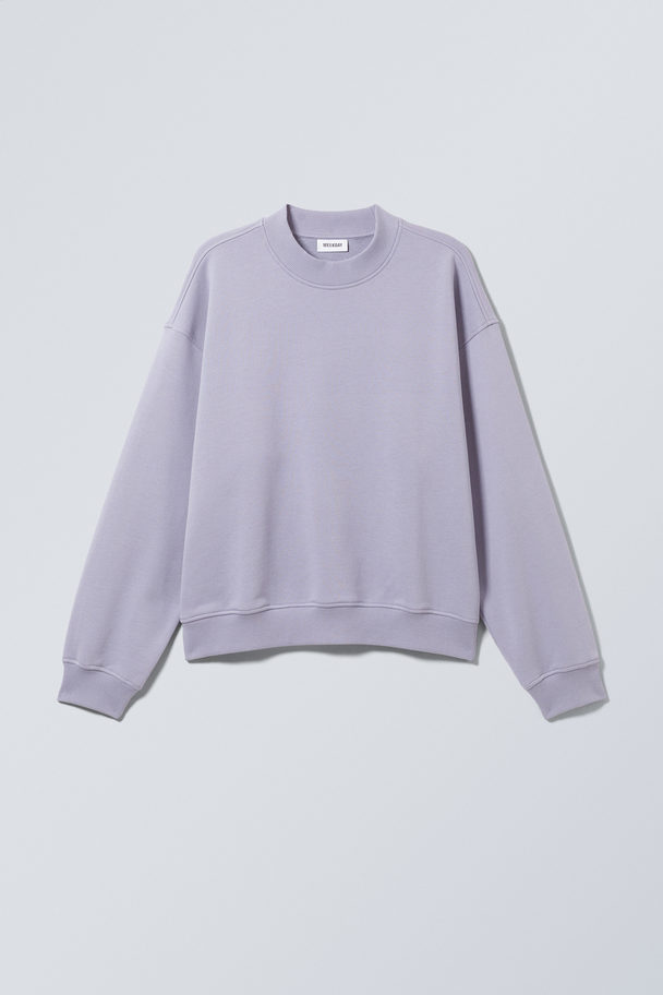 Weekday Boxy Heavyweight Terry Sweatshirt Lilac