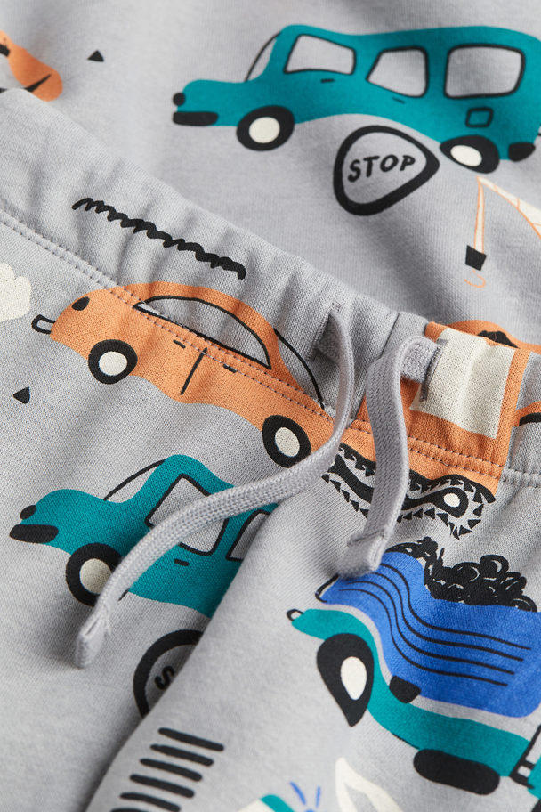 H&M 2-piece Sweatshirt Set Grey/vehicles