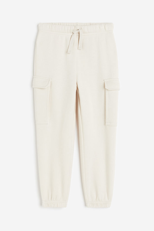H&M Cargo Joggers Natural White