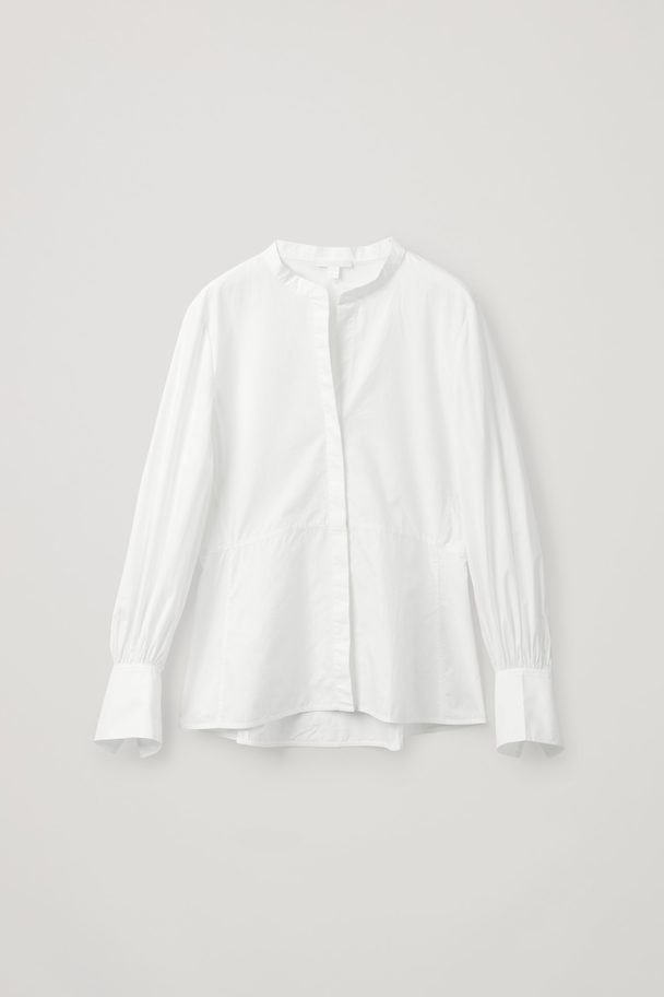 COS Bell Sleeve Fitted Shirt White