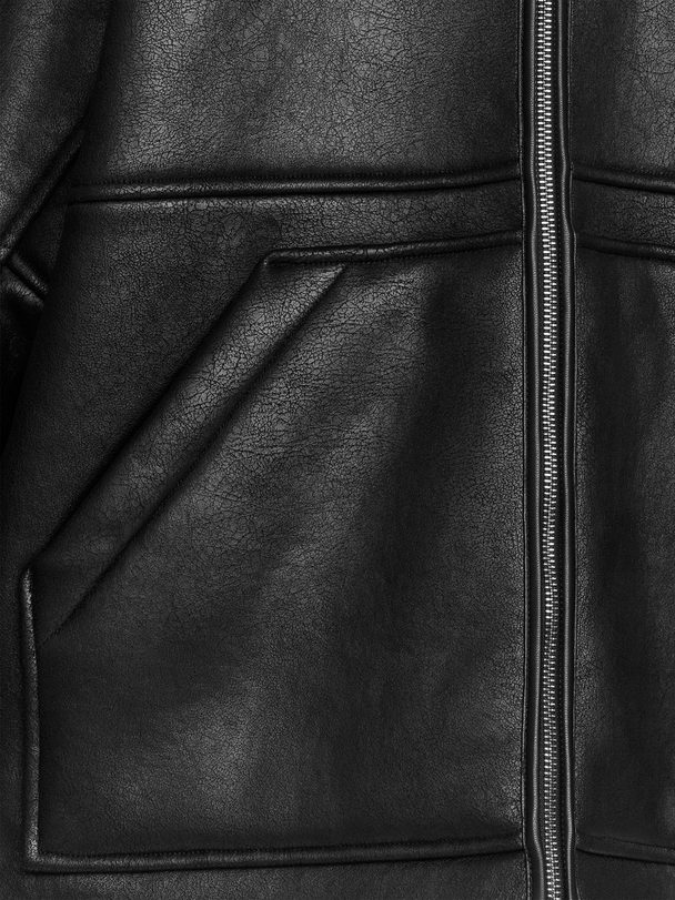 ARKET Coated Moleskin Jacket Black