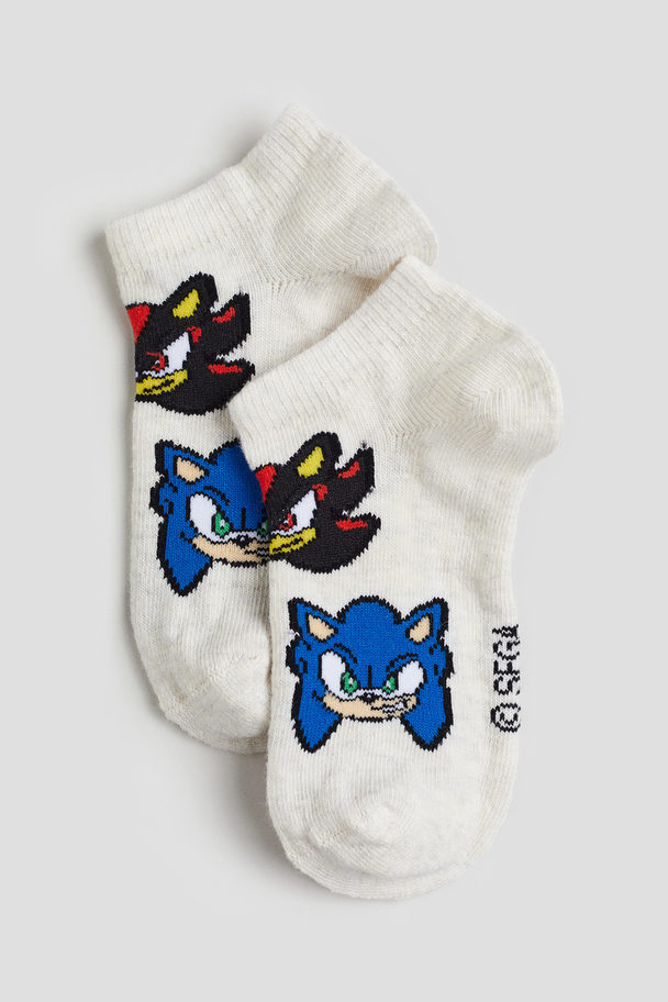 H&M 5-pack Trainer Socks Bright Blue/sonic The Hedgehog