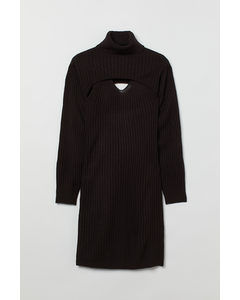 H&m+ Rib-knit Dress Black