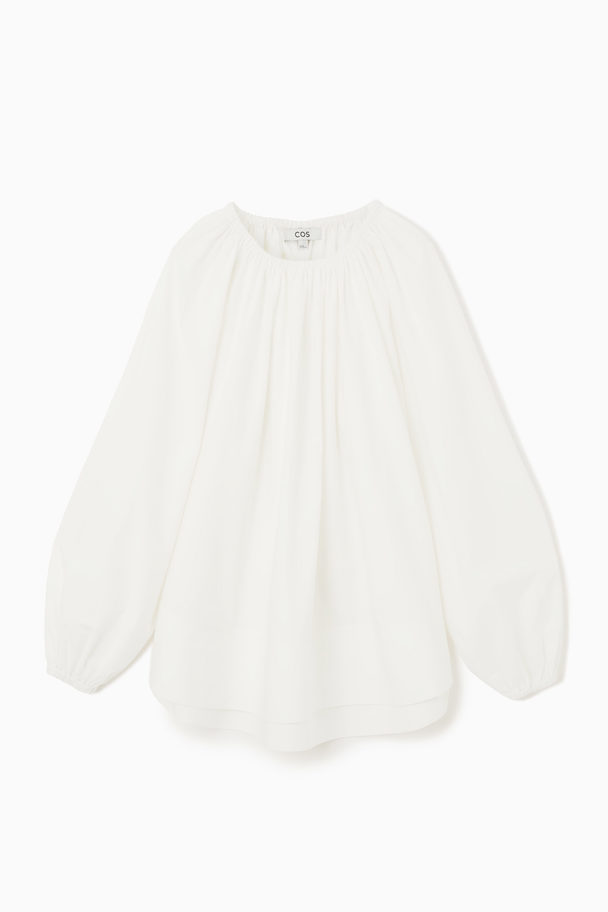 COS Oversized Off-the-shoulder Blouse White