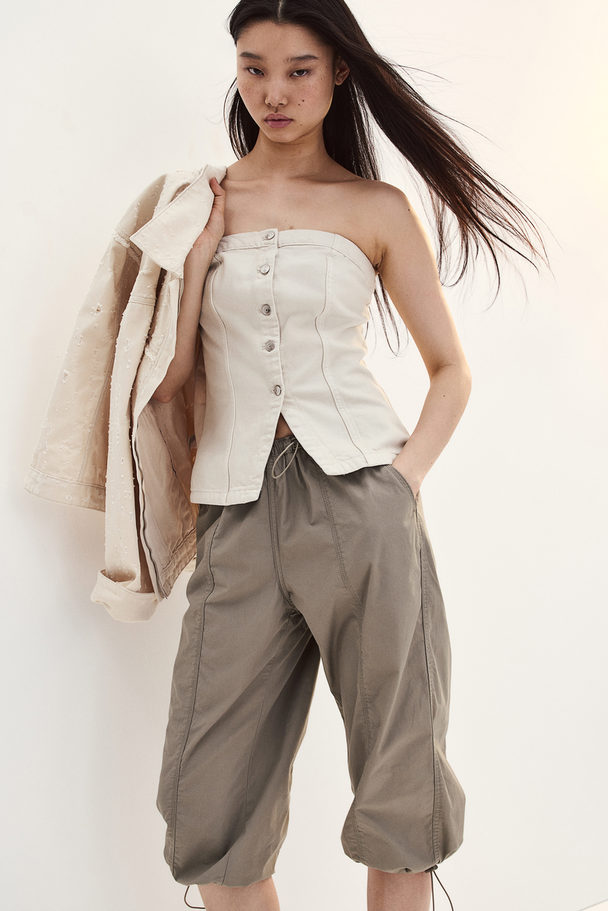 H&M Utility-capribroek Taupe