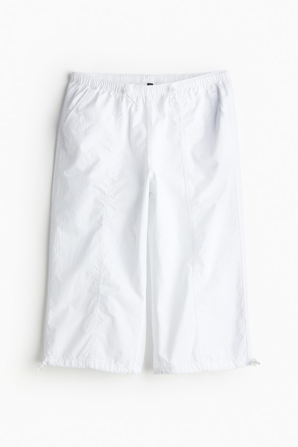 H&M Cargo Capri Trousers White