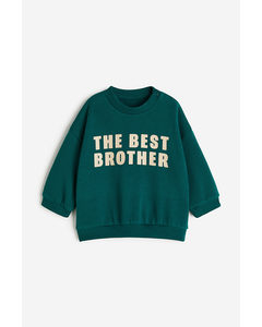 Sweatshirt aus Baumwolle Dunkelgrün/Brother