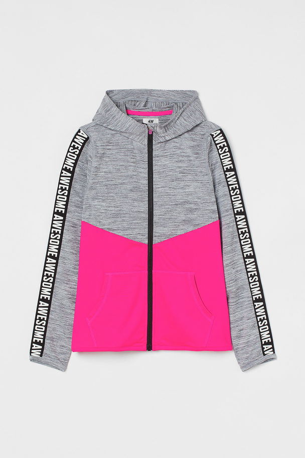H&M Sportjack Met Capuchon Neonroze/awesome