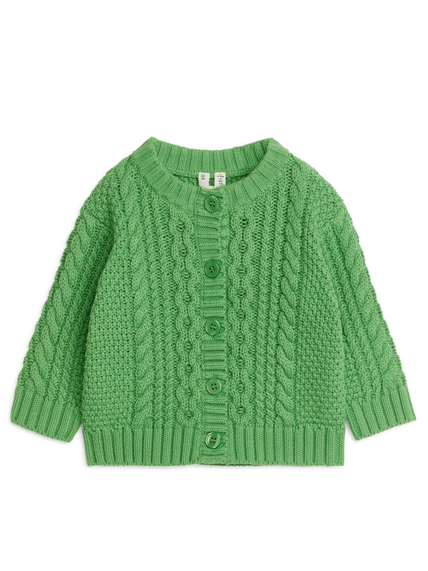 ARKET Cable-knit Cardigan Green