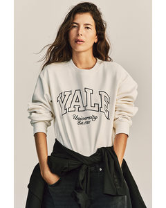 Sweatshirt mit Motiv Weiß/Yale Universität